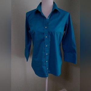 Lands' End Turquoise Women's Blouse